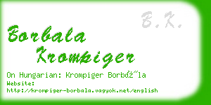 borbala krompiger business card